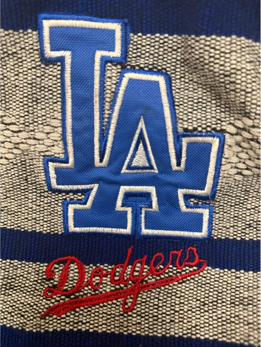 MLB Los Angeles Dodgers Knit Backpack Blue and Gray
